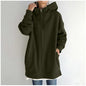 New Stylish Streetwear Long Fleece - lined Hoodie With A Zipper And Hood - HotDealsEU