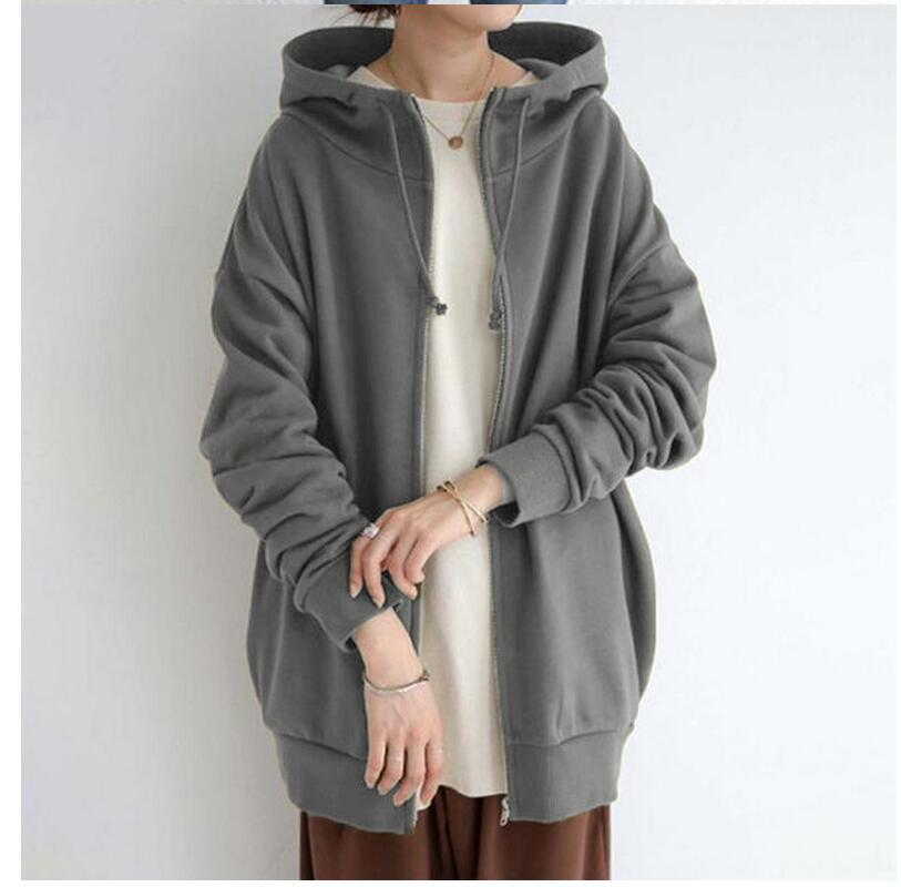 New Stylish Streetwear Long Fleece - lined Hoodie With A Zipper And Hood - HotDealsEU