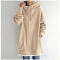 New Stylish Streetwear Long Fleece - lined Hoodie With A Zipper And Hood - HotDealsEU