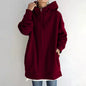 New Stylish Streetwear Long Fleece - lined Hoodie With A Zipper And Hood - HotDealsEU